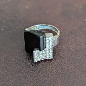 Trifari Modernist Pave Ring